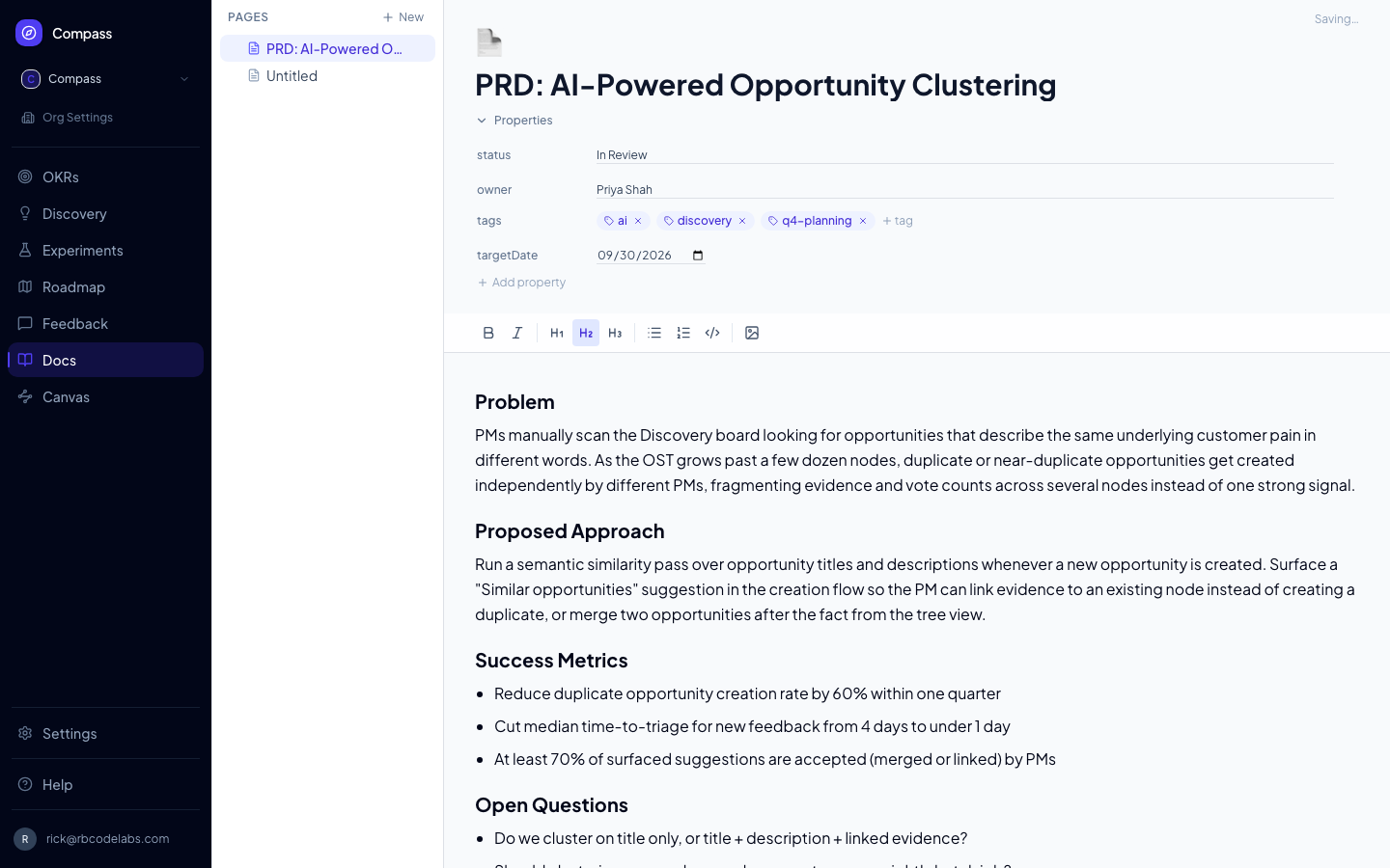 Docs editor