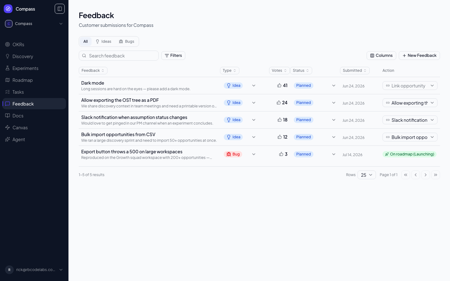 Feedback portal
