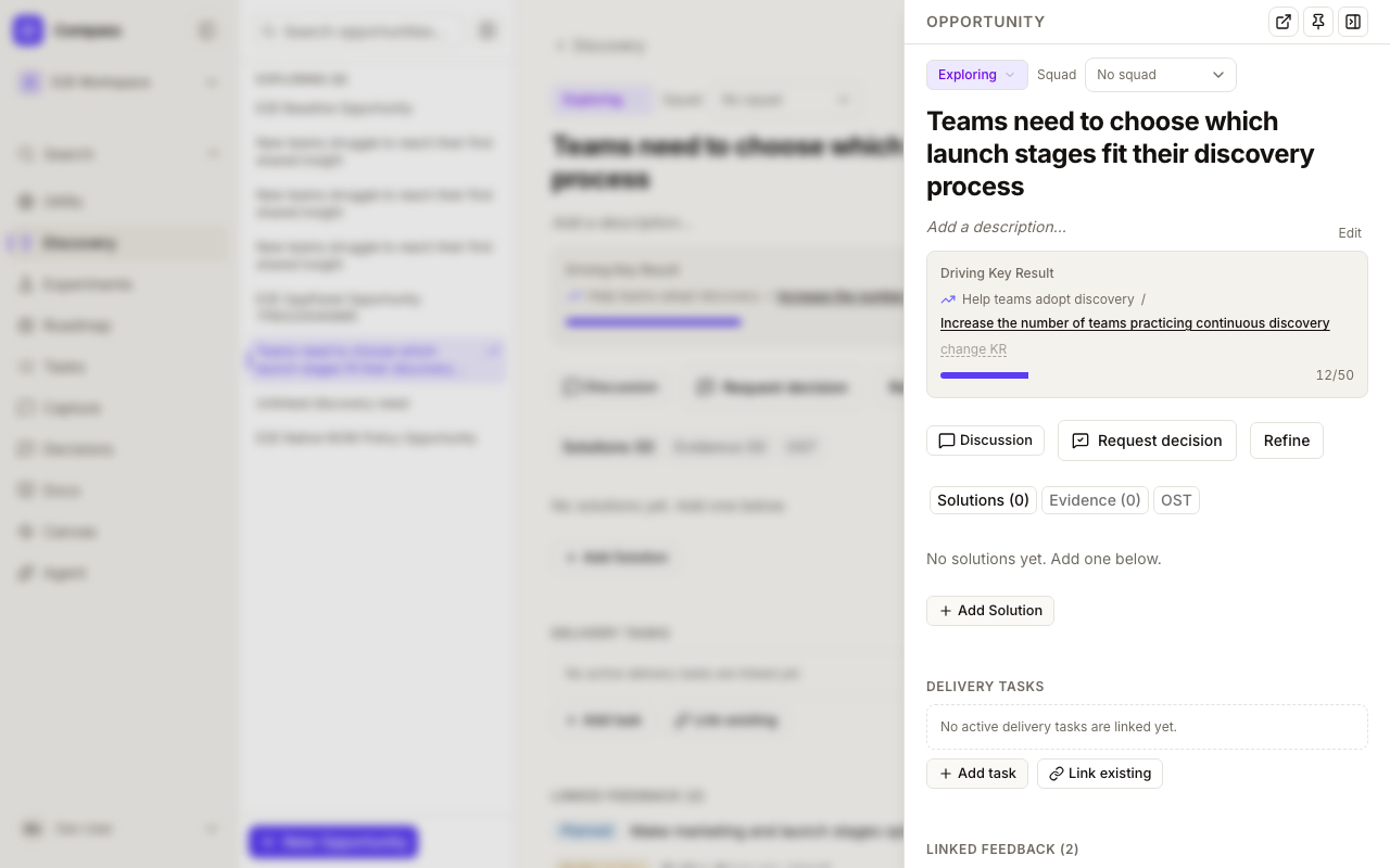 Opportunity relationships in the desktop panel