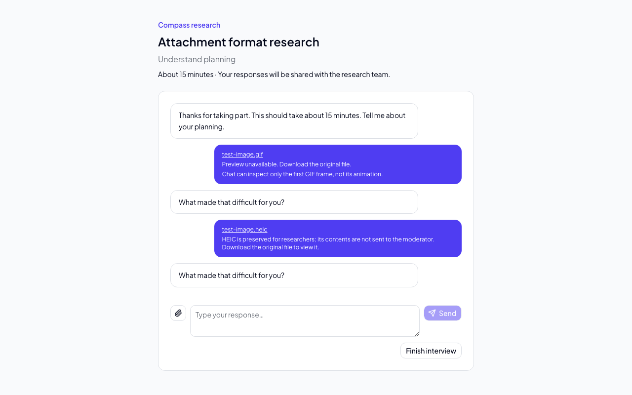 Saved GIF and HEIC evidence with honest download fallbacks
