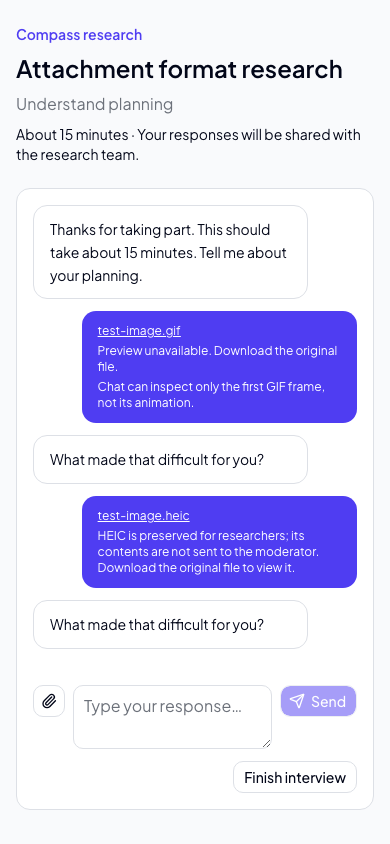Private attachment downloads on mobile