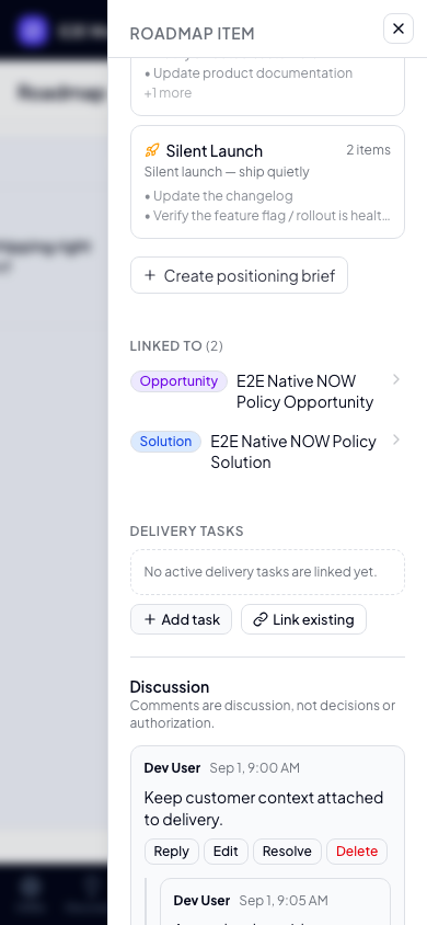 Shared Discussion on mobile