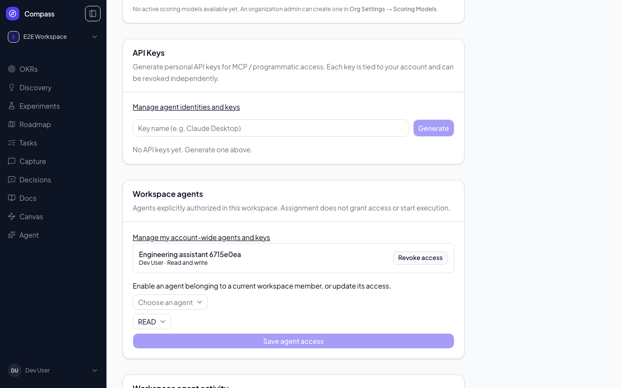 Workspace agent access